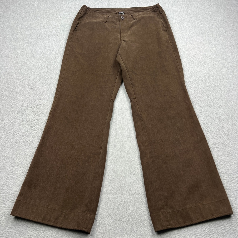 VTG Patagonia Flare Pants Womens 10 Brown Hemp Woven Wide Leg Trousers Y2K 55800